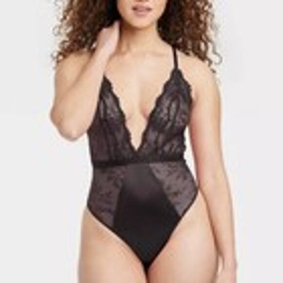 Auden Other - Auden Bodysuit Womens Small Black Lace Sexy Seductive Scandalous Flirtatious